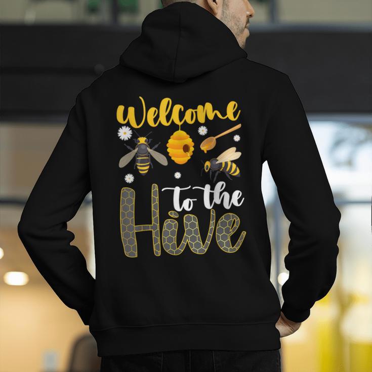 Welcome To The Hive Bee Teacher Back To School Men's Hoodie Back Print, funny gift Welcome To The Hive Bee Teacher Back To School Men's Hoodie Back Print, funny gift