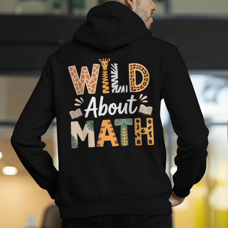 Wild About Math Cute Teacher Student Math Club Men's Hoodie Back Print, funny gift
