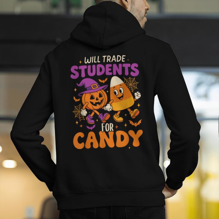 Will Trade Students For Candy Shirt Fun Candy Corn Teacher Men's Hoodie Back Print, funny gift Will Trade Students For Candy Shirt Fun Candy Corn Teacher Men's Hoodie Back Print, funny gift