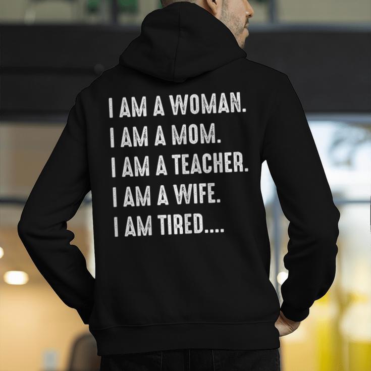 Woman Mom Teacher Wife TIRED T Shirt Cute Mom Teacher Shirts Men's Hoodie Back Print, funny gift Woman Mom Teacher Wife TIRED T Shirt Cute Mom Teacher Shirts Men's Hoodie Back Print, funny gift