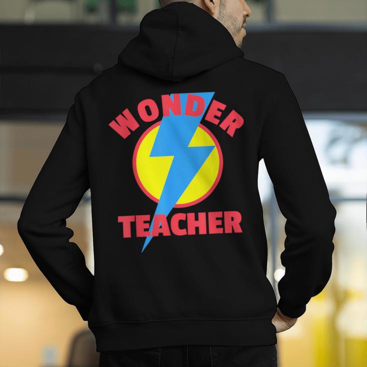 Wonder Teacher Teacher Halloween Tshirt Men's Hoodie Back Print, funny gift