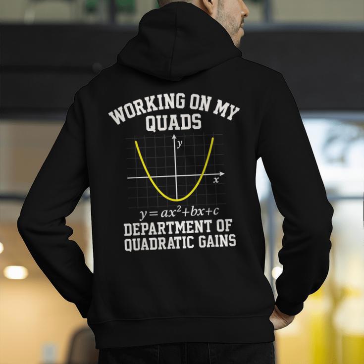 Working On My Quads Algebra Math Gym Teacher Men's Hoodie Back Print, funny gift Working On My Quads Algebra Math Gym Teacher Men's Hoodie Back Print, funny gift