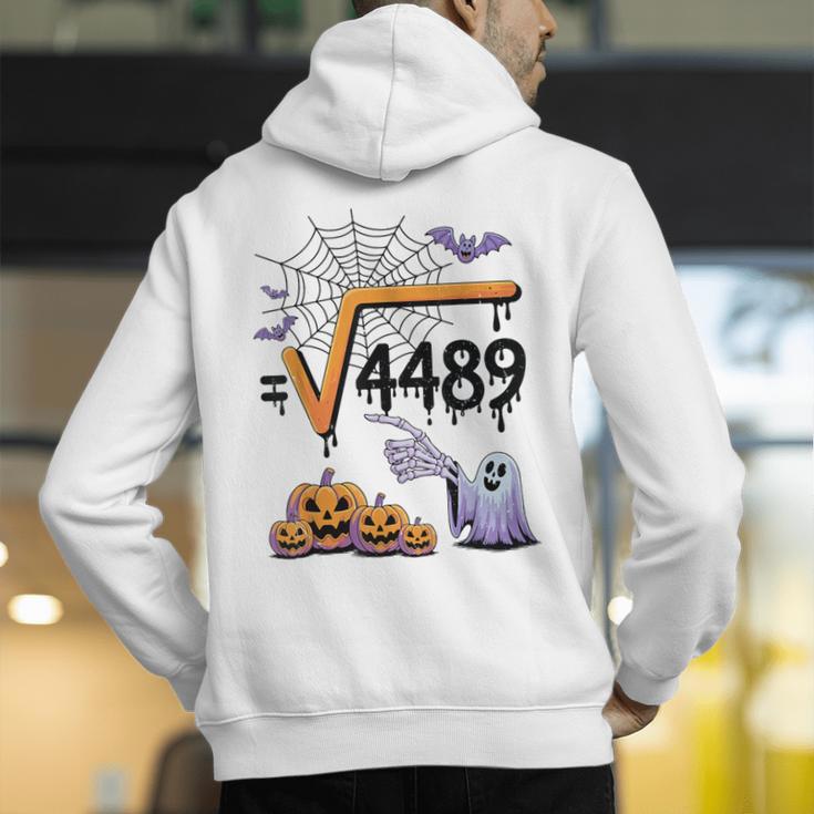 4489 Square Root 67 Math Teacher Halloween Costume Professor Men's Hoodie Back Print, funny gift