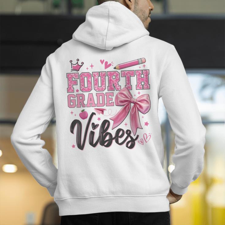 4th Fourth Grade Vibes Back To School Coquette Teacher Girl Men's Hoodie Back Print, 4th Grade Teacher Hoodies, funny gift 4th Fourth Grade Vibes Back To School Coquette Teacher Girl Men's Hoodie Back Print, 4th Grade Teacher Hoodies, funny gift