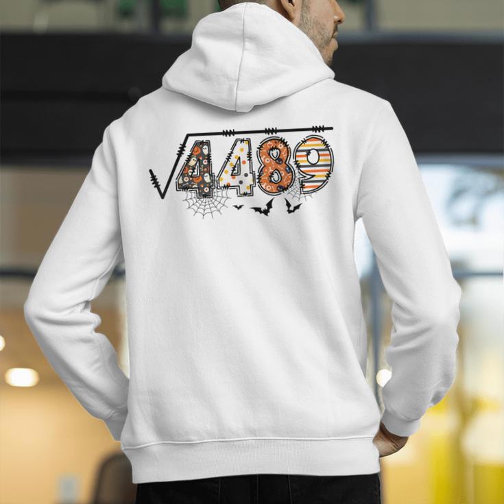 6 7 Square Root Of 4489 Slang Math Teacher Halloween Men's Hoodie Back Print, funny gift