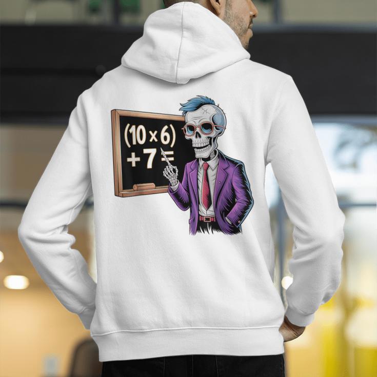 67 Math Teacher Meme Brainrot Six Seven Halloween Equation Men's Hoodie Back Print, funny gift