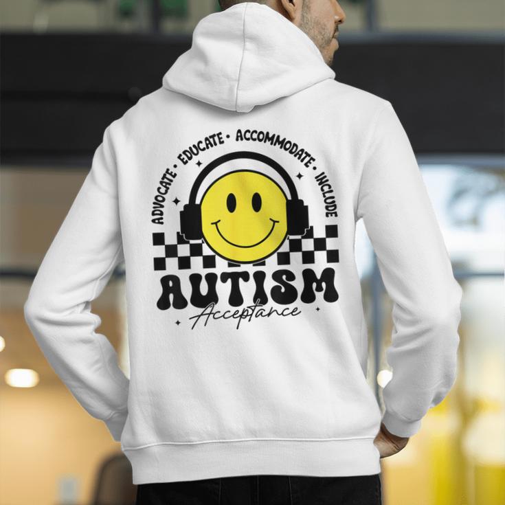 Autism Awareness Acceptance Special Education Teacher Kids Men's Hoodie Back Print, funny gift