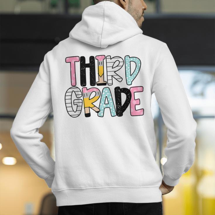 Back To School Third Grade Teacher First Day Of 3rd Grade Men's Hoodie Back Print, First Grade Teacher Hoodies, funny gift Back To School Third Grade Teacher First Day Of 3rd Grade Men's Hoodie Back Print, First Grade Teacher Hoodies, funny gift