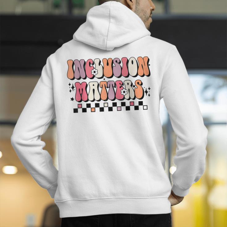 Boho Inclusion Matters Special Education SPED Teacher Women Men's Hoodie Back Print, funny gift