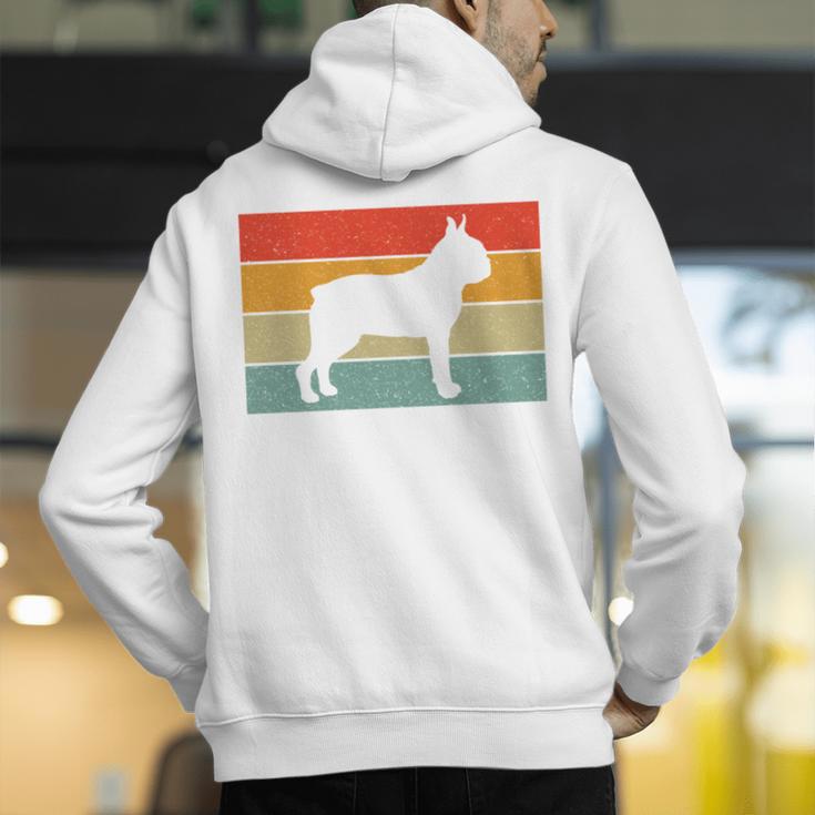 Boston Terrier Dog Lover Retro Vintage Cool For Dog Owner Men's Hoodie Back Print, funny gift