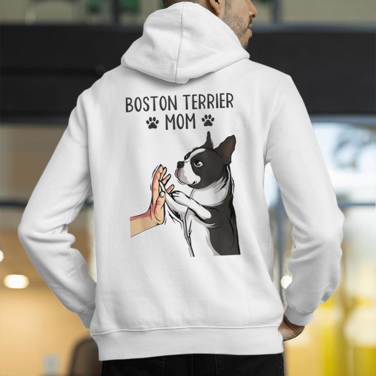 Boston Terrier Mom Dogs Mum Woman Men's Hoodie Back Print, Boston Terrier Mom Hoodies, funny gift