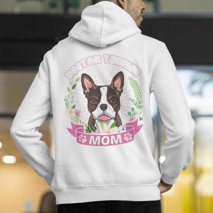 Boston Terrier Mom Mother's Day Men's Hoodie Back Print, Boston Terrier Mom Hoodies, funny gift