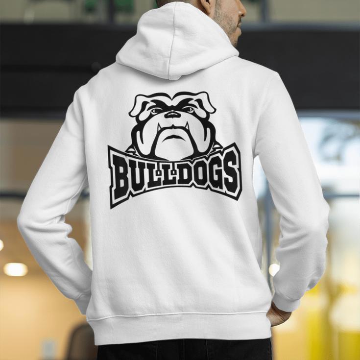 Bulldogs Teacher Student School Sports Fan Team Spirit Men's Hoodie Back Print, funny gift