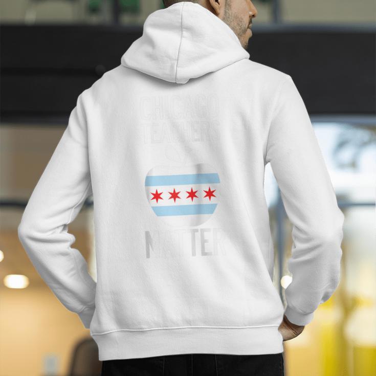 Chicago Teachers Matter Support Union Education Red For Ed Raglan Baseball Tee Men's Hoodie Back Print, funny gift