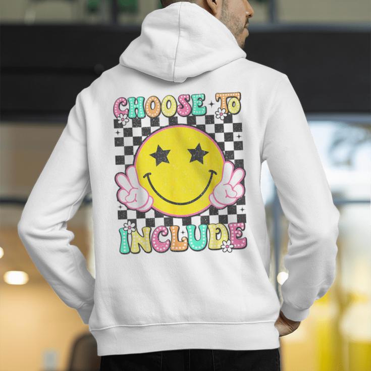 Choose To Include Special Education Teacher Autism Awareness Men's Hoodie Back Print, funny gift
