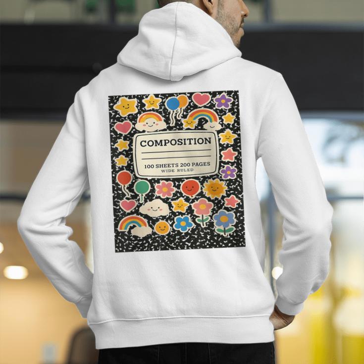 Composition Notebook Costume Teacher Matching Halloween Book Men's Hoodie Back Print, funny gift Composition Notebook Costume Teacher Matching Halloween Book Men's Hoodie Back Print, funny gift