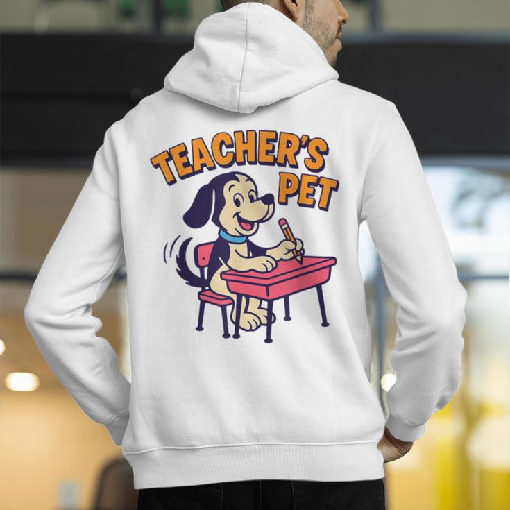 Cute Elementary School Student Dog Teacher's Pet Men's Hoodie Back Print, funny gift Cute Elementary School Student Dog Teacher's Pet Men's Hoodie Back Print, funny gift