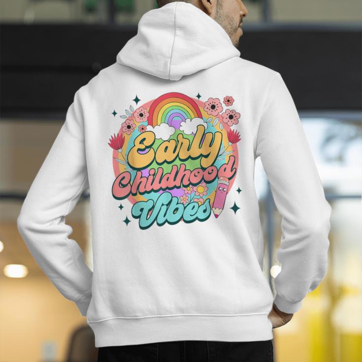 Daycare Teacher Daycare Provider Early Childhood Vibes Men's Hoodie Back Print, funny gift Daycare Teacher Daycare Provider Early Childhood Vibes Men's Hoodie Back Print, funny gift