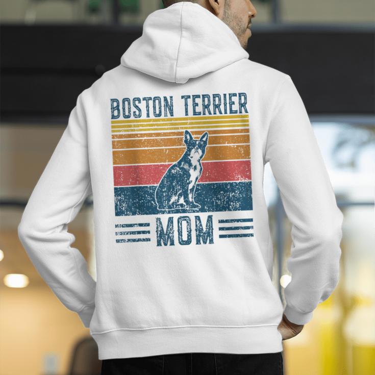 Dog Boston Terrier Mom Vintage Boston Terrier Mom Men's Hoodie Back Print, Boston Terrier Mom Hoodies, funny gift