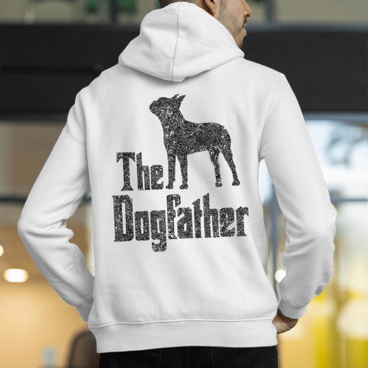 The Dogfather Boston Terrier Dog Funny Dog Gift T-Shirt For Men Women Girls Kids Men's Hoodie Back Print, funny gift