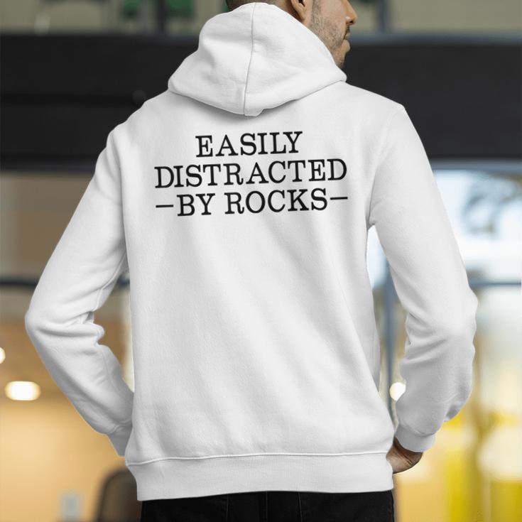 Easily Distracted By Rocks Rock Lover Geology Teacher Men's Hoodie Back Print, funny gift Easily Distracted By Rocks Rock Lover Geology Teacher Men's Hoodie Back Print, funny gift