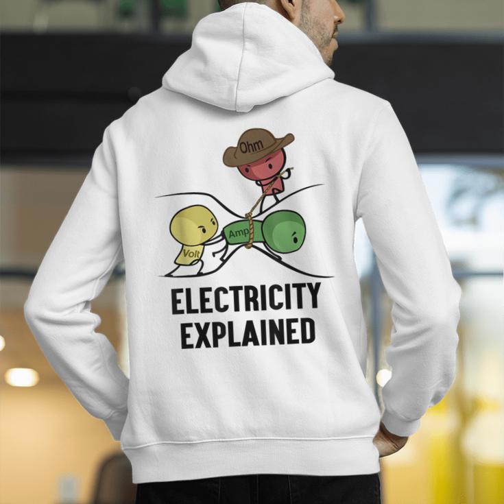 Electricity Explained Physics Nerd I Teacher School Men's Hoodie Back Print, funny gift Electricity Explained Physics Nerd I Teacher School Men's Hoodie Back Print, funny gift