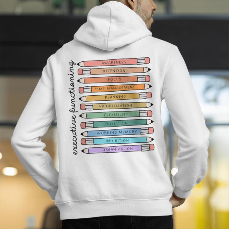 Executive Functioning Skills Back To School Sped Teacher SLP Men's Hoodie Back Print, funny gift Executive Functioning Skills Back To School Sped Teacher SLP Men's Hoodie Back Print, funny gift