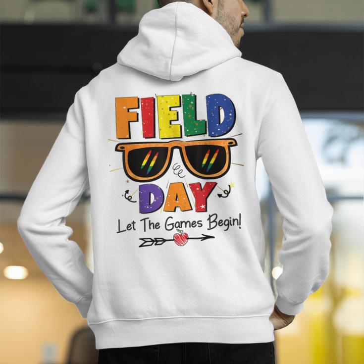 Field Day 2025 Let The Games Begin Kids Boys Girls Teachers Men's Hoodie Back Print, funny gift