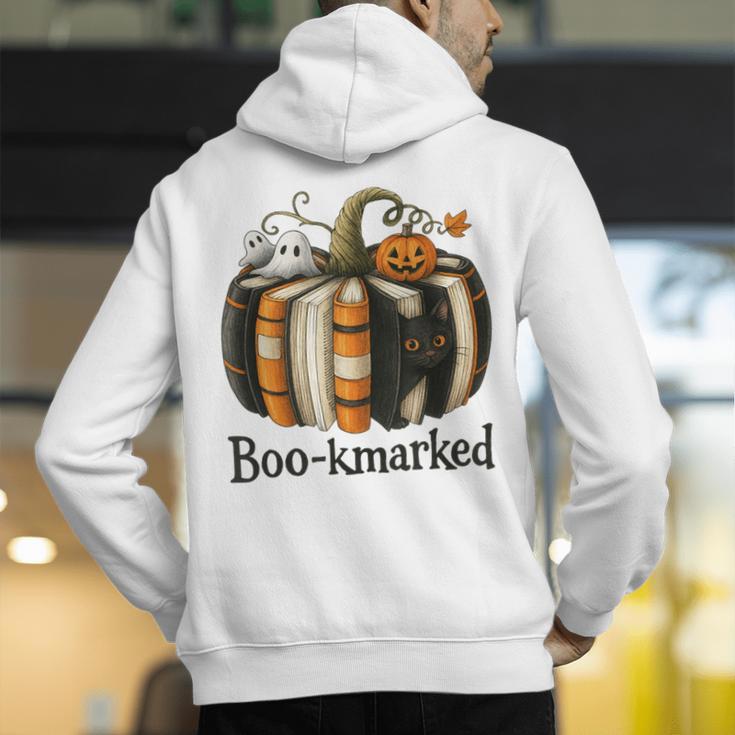 Fun Fall Book Lover Cute Teacher Student Halloween Men's Hoodie Back Print, funny gift