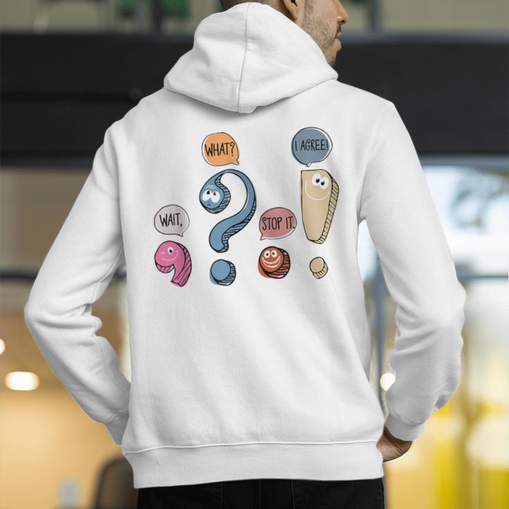 Grammar Teacher Punctuation For English Teacher Men Women Men's Hoodie Back Print, English Teacher Hoodies, funny gift Grammar Teacher Punctuation For English Teacher Men Women Men's Hoodie Back Print, English Teacher Hoodies, funny gift