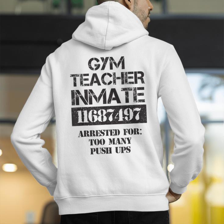 Halloween Gym Teacher Prisoner Costume Men's Hoodie Back Print, funny gift Halloween Gym Teacher Prisoner Costume Men's Hoodie Back Print, funny gift