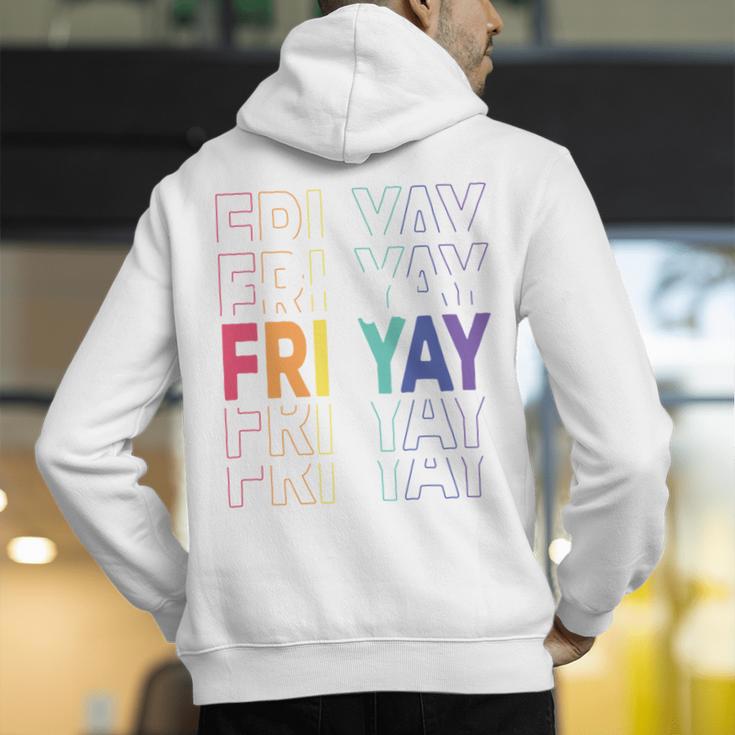Happy Fri Yay Teacher Friday Saying Men's Hoodie Back Print, funny gift Happy Fri Yay Teacher Friday Saying Men's Hoodie Back Print, funny gift