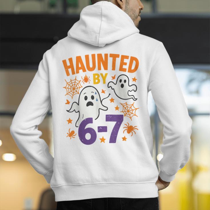 Haunted 67 Ghost Math Teacher Halloween Costume Math Pun Men's Hoodie Back Print, funny gift Haunted 67 Ghost Math Teacher Halloween Costume Math Pun Men's Hoodie Back Print, funny gift