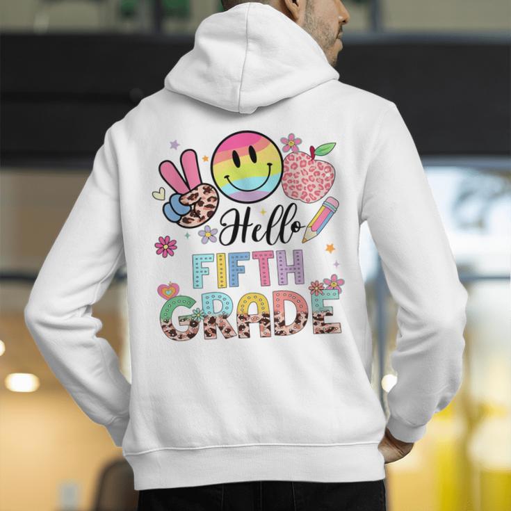 Hello 5th Grade Boy Girl Teacher Back To School 5th Grade Men's Hoodie Back Print, funny gift Hello 5th Grade Boy Girl Teacher Back To School 5th Grade Men's Hoodie Back Print, funny gift