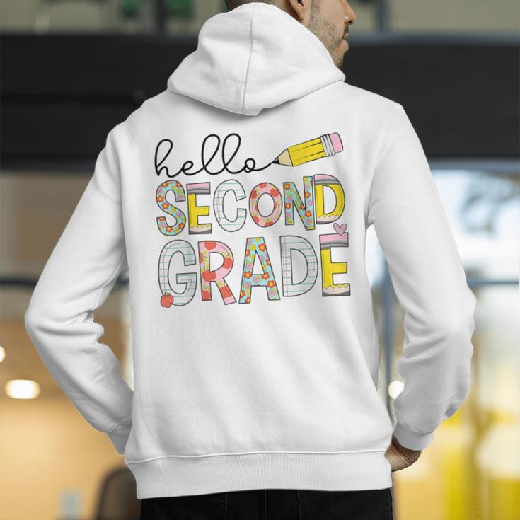 Hello Second Grade Team 2nd Grade Back To School Teacher Kid Men's Hoodie Back Print, 2nd Grade Teacher Hoodies, funny gift Hello Second Grade Team 2nd Grade Back To School Teacher Kid Men's Hoodie Back Print, 2nd Grade Teacher Hoodies, funny gift