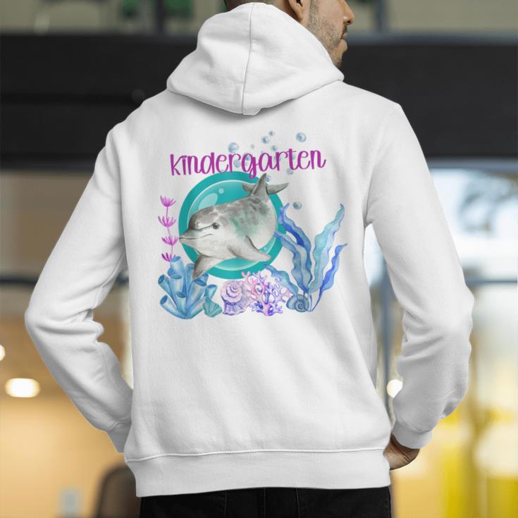 Kindergarten Teacher Dolphin Ocean Life Teaching Team Spirit Men's Hoodie Back Print, funny gift Kindergarten Teacher Dolphin Ocean Life Teaching Team Spirit Men's Hoodie Back Print, funny gift