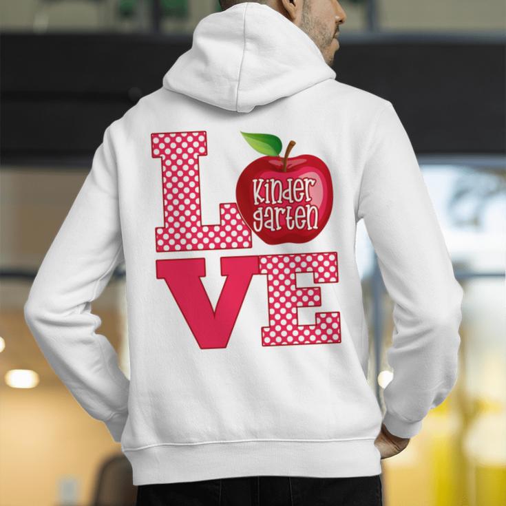 Love Kindergarten Cute Apple School Teacher Men's Hoodie Back Print, funny gift Love Kindergarten Cute Apple School Teacher Men's Hoodie Back Print, funny gift