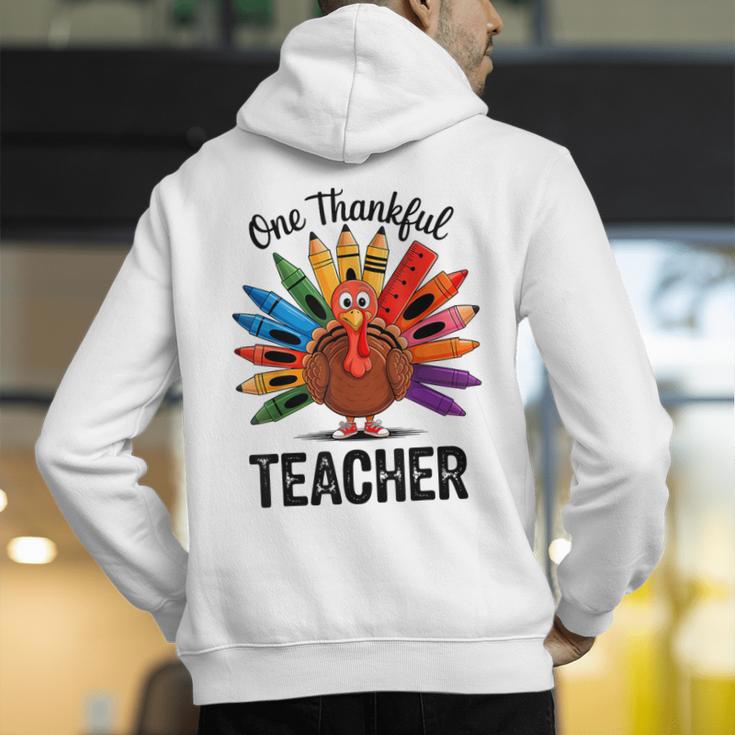 One Thankful Teacher Thanksgiving TurkeyCute Pencil Men's Hoodie Back Print, funny gift One Thankful Teacher Thanksgiving TurkeyCute Pencil Men's Hoodie Back Print, funny gift