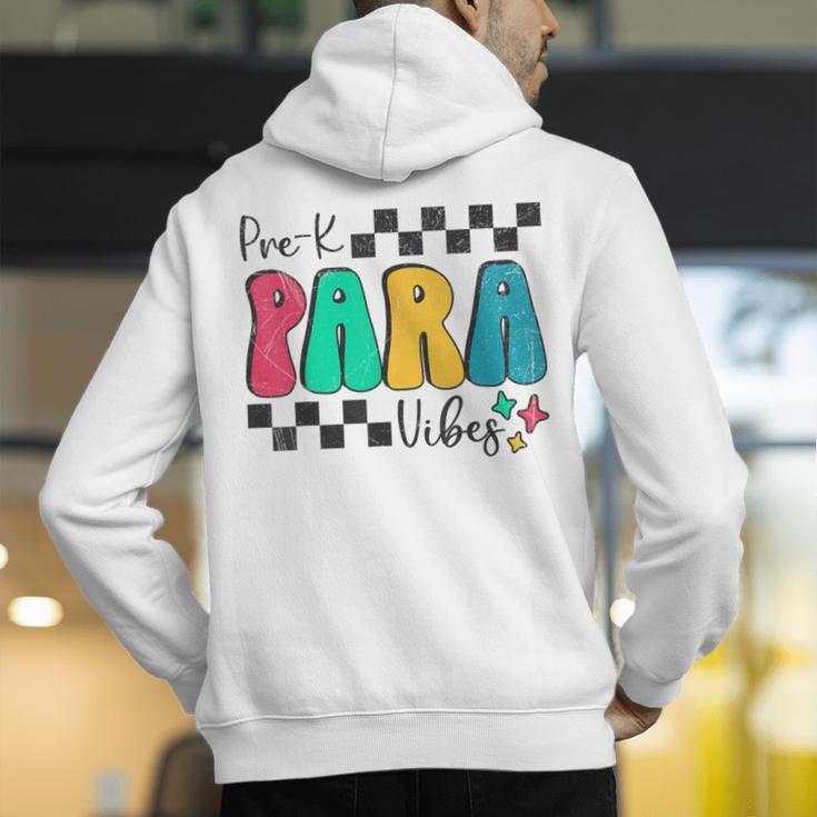 Pre-K Paraprofessional Teacher Back To School Vibes Men's Hoodie Back Print, funny gift Pre-K Paraprofessional Teacher Back To School Vibes Men's Hoodie Back Print, funny gift