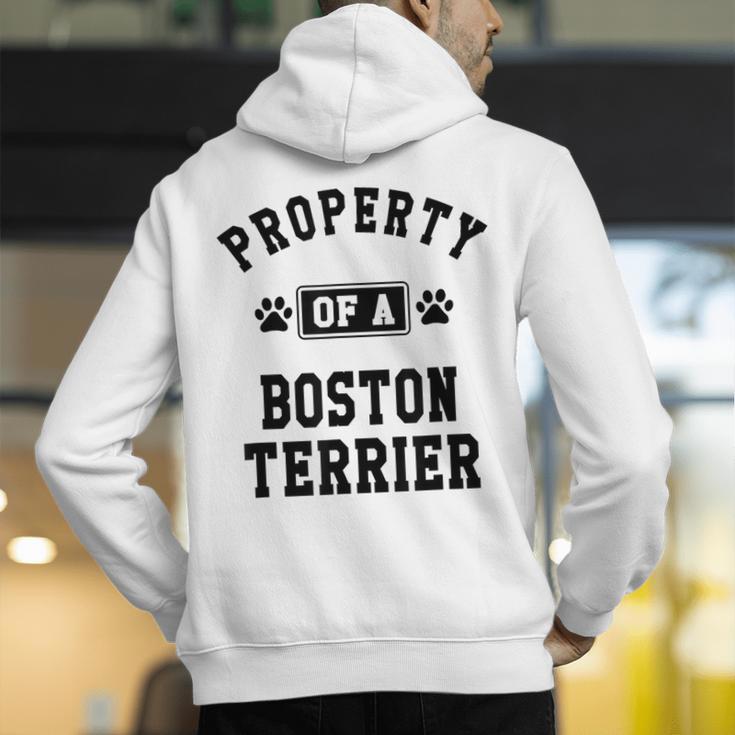 Property Of Boston Terrier Boston Terrier Shirt Men's Hoodie Back Print, funny gift