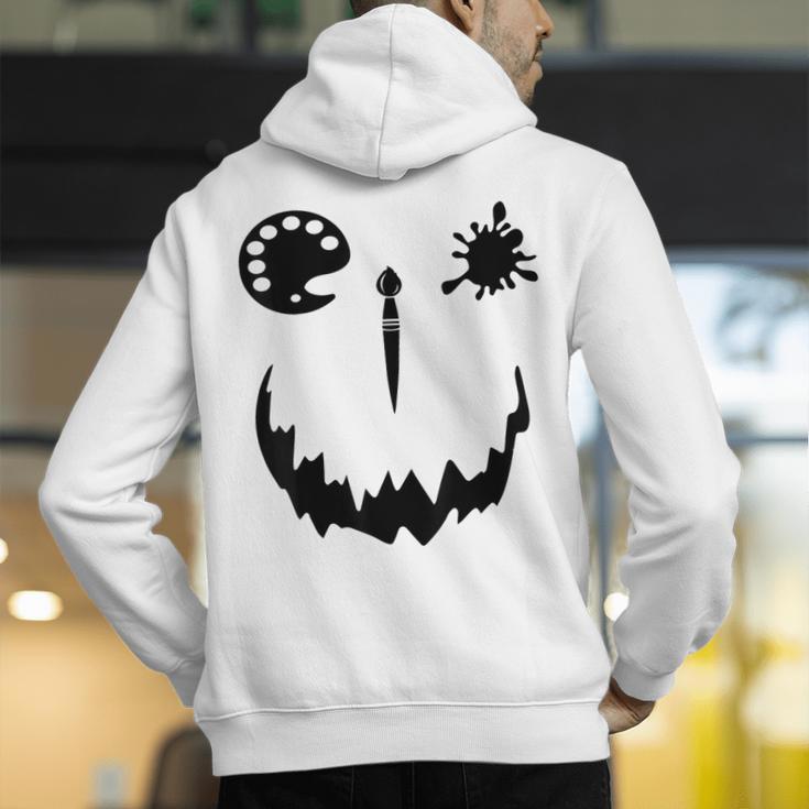Pumpkin Artist Halloween Art Teacher Men's Hoodie Back Print, funny gift