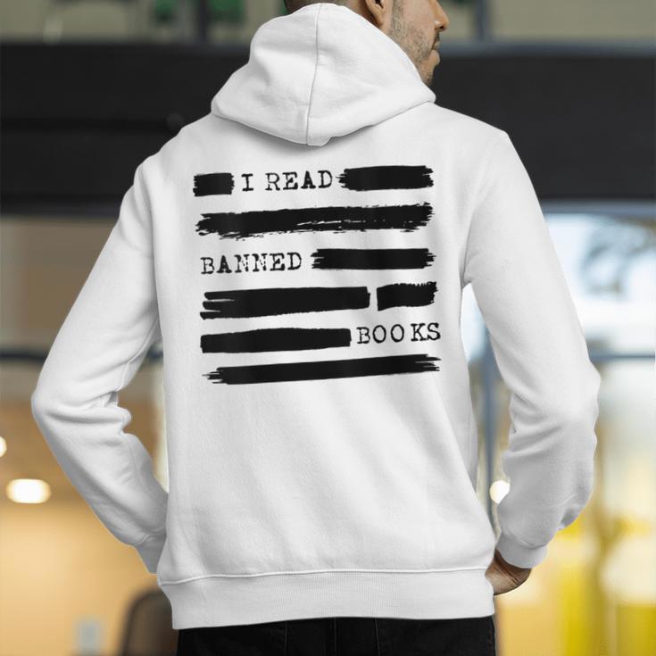 I Read Banned Books Banned Books Week Librarian Teacher Men's Hoodie Back Print, funny gift