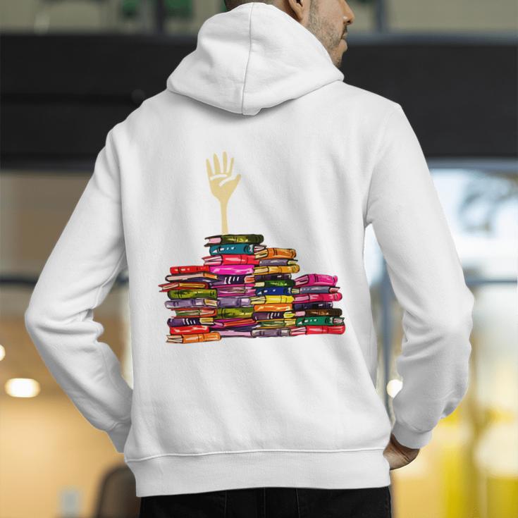 Reading Books Librarian Reader Nerd I'm Ok Teacher School Men's Hoodie Back Print, funny gift Reading Books Librarian Reader Nerd I'm Ok Teacher School Men's Hoodie Back Print, funny gift