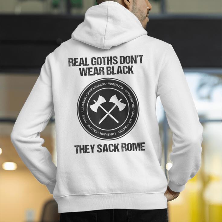 Real Goths Sack Rome History Teacher Men's Hoodie Back Print, History Teacher Hoodies, funny gift