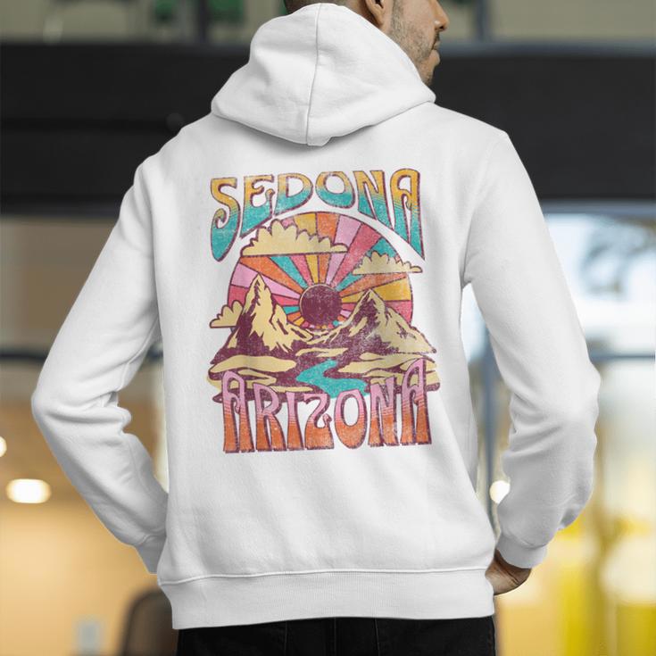 Sedona Arizona Nature Hiking Mountains Outdoors Vintage Men's Hoodie Back Print, funny gift