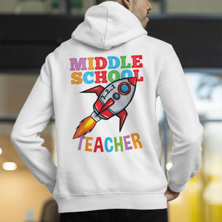 Space Middle School Teacher Back To School Men Women Kids Men's Hoodie Back Print, funny gift Space Middle School Teacher Back To School Men Women Kids Men's Hoodie Back Print, funny gift