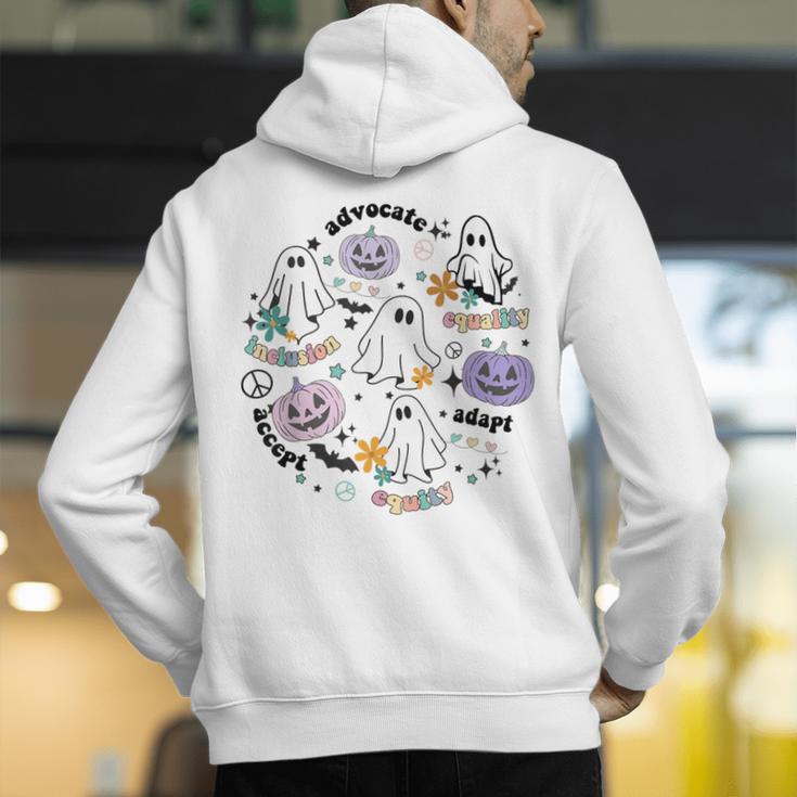 Special Education Teacher Halloween Pumpkin Ghost Inclusion Men's Hoodie Back Print, funny gift Special Education Teacher Halloween Pumpkin Ghost Inclusion Men's Hoodie Back Print, funny gift