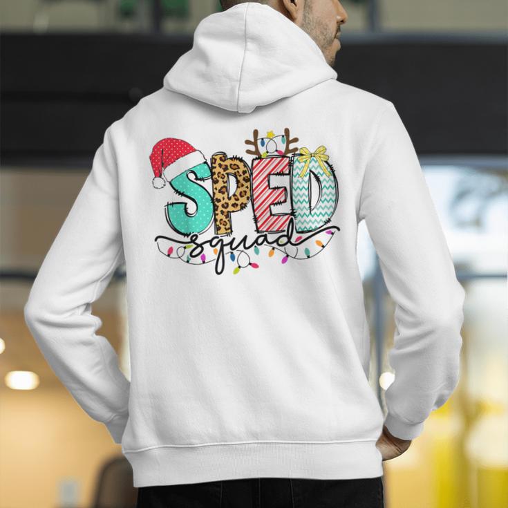 SPED Squad Special Education Teacher Autism Christmas Women Men's Hoodie Back Print, funny gift