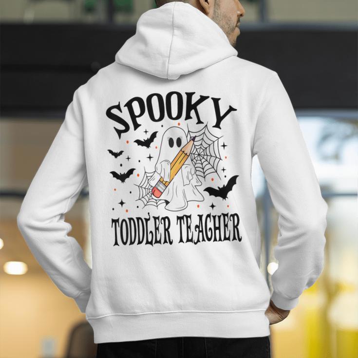 Spooky Toddler Teacher Halloween School Men's Hoodie Back Print, funny gift Spooky Toddler Teacher Halloween School Men's Hoodie Back Print, funny gift