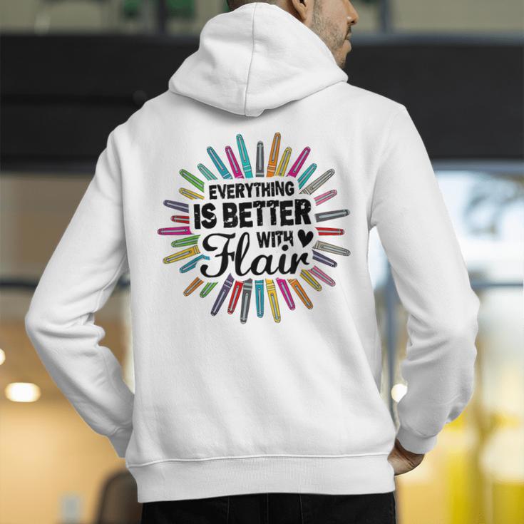 Teacher Flair Pen Art Lover School Supplies Men's Hoodie Back Print, funny gift Teacher Flair Pen Art Lover School Supplies Men's Hoodie Back Print, funny gift